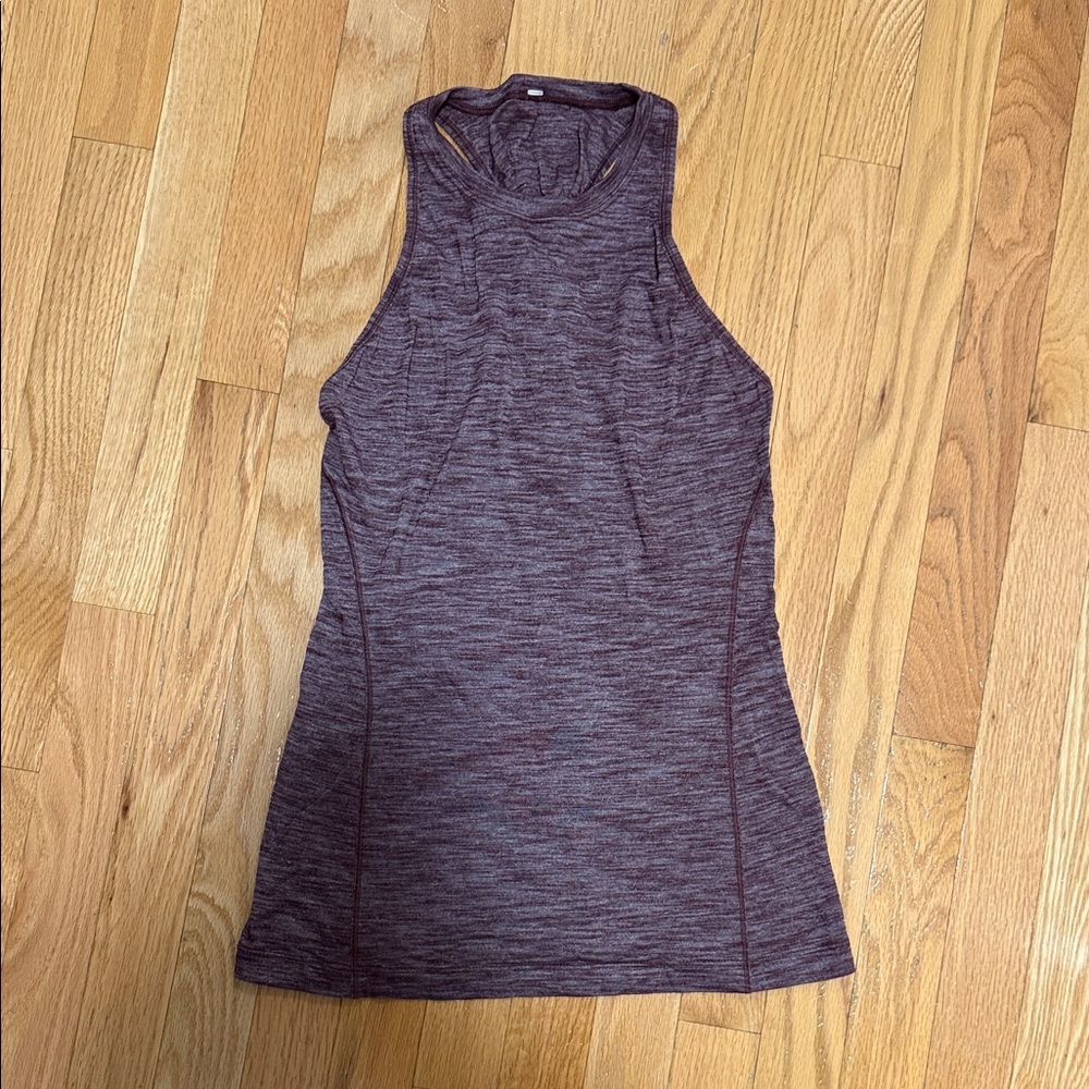 Lululemon Athletica Maroon Heathered Tank Top